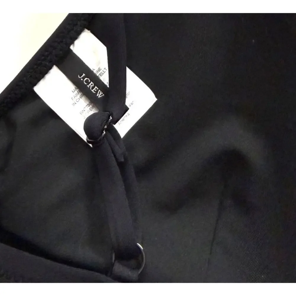 J. Crew Plunge V-Neck Bikini Top in Black - Picture 3 of 4